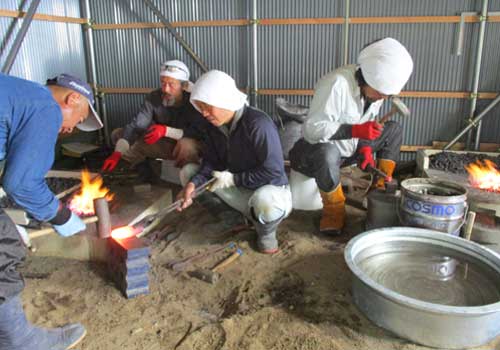 石工道具の鍛冶